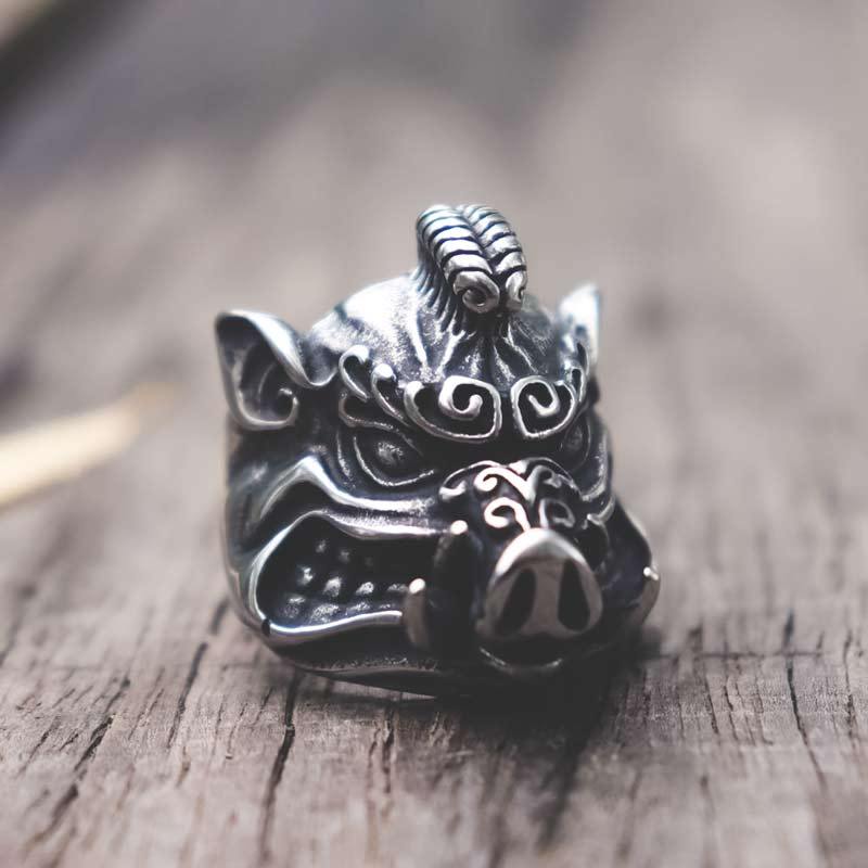 Bague vintage cochon - Le Petit Fermier