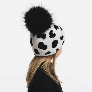 Bonnet vache avec pompon - Le Petit Fermier