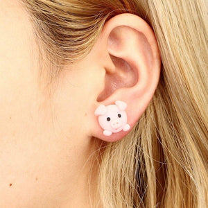 Boucles d'oreilles cochon faites main - Le Petit Fermier
