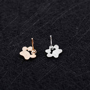 Boucles d'oreilles rose gold pattes de chien - Le Petit Fermier