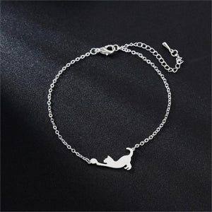 Bracelet argenté chat - Le Petit Fermier