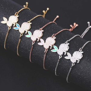 Bracelet lapin en cristal - Le Petit Fermier