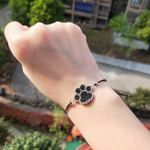 Bracelet patte de chien en perles noires - Le Petit Fermier