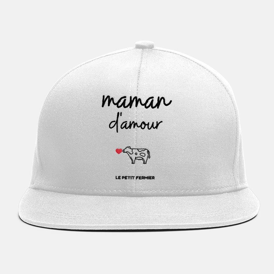 Casquette blanche maman d'amour - Le Petit Fermier