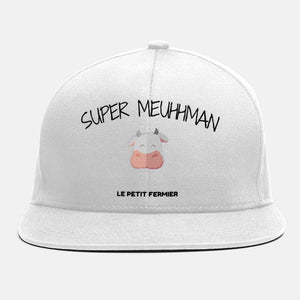 Casquette blanche super meuhhman - Le Petit Fermier