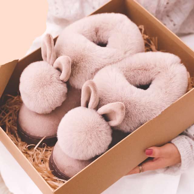 Chaussons lapins polaires - Le Petit Fermier