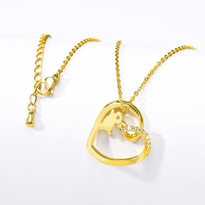 Collier cœur de cristal et lapin - Le Petit Fermier