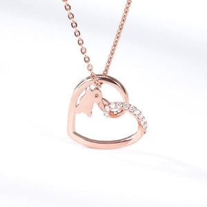 Collier cœur de cristal et lapin - Le Petit Fermier