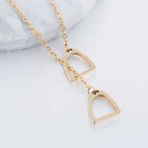 Collier doré deux étriers - Le Petit Fermier