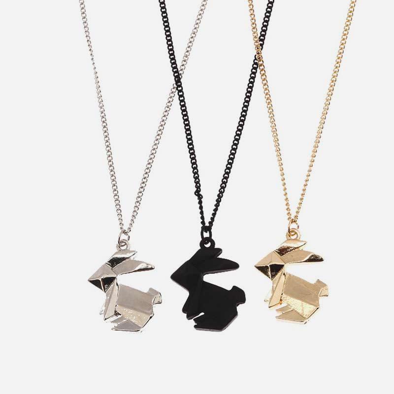 Collier lapin origami - Le Petit Fermier