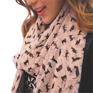 Foulard chat en mousseline de soi - Le Petit Fermier