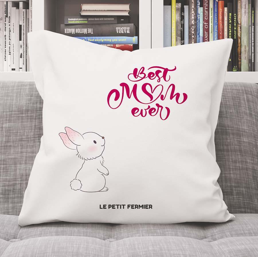 Housse de coussin best mum ever - Le Petit Fermier