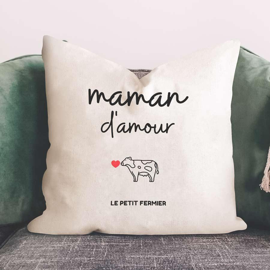 Housse de coussin maman d'amour - Le Petit Fermier