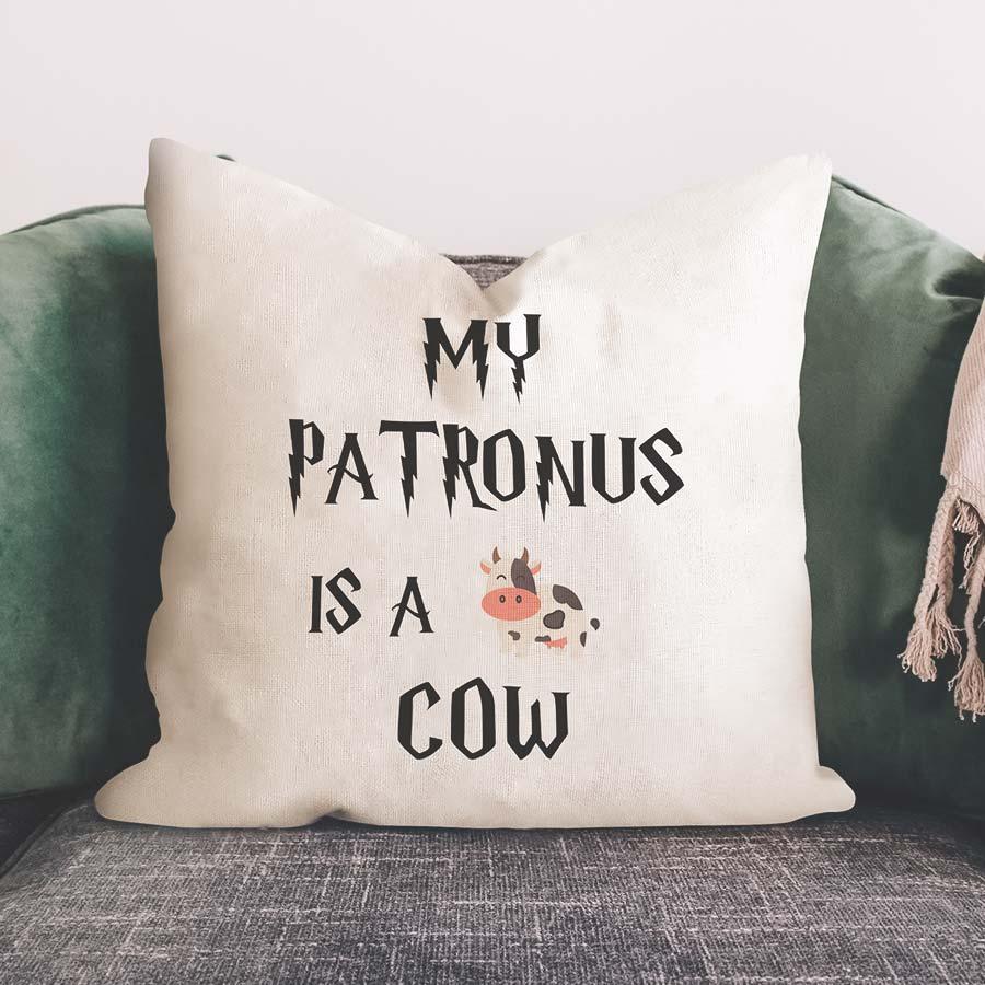 Housse de coussin my patronus is a cow - Le Petit Fermier