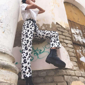 Pantalon évasé à motif vache - Le Petit Fermier