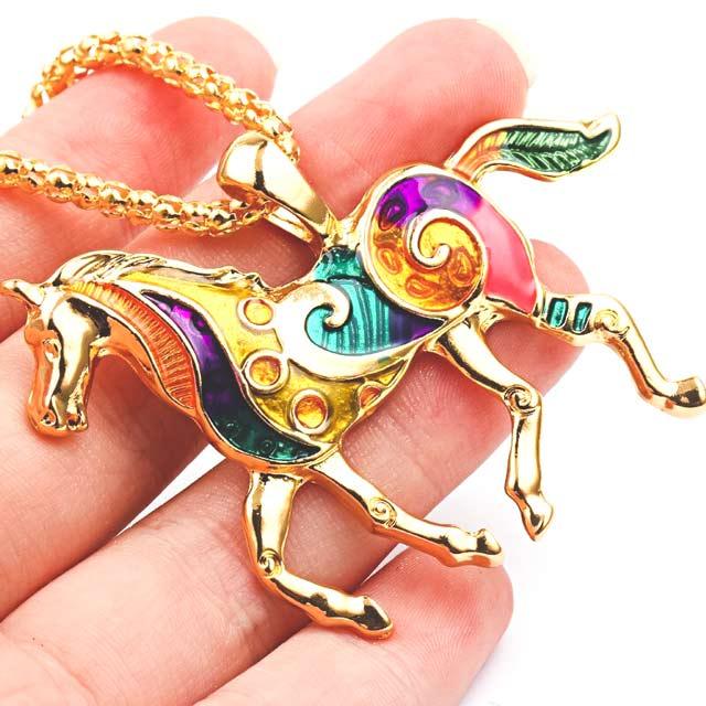 Pendentif vintage cheval - Le Petit Fermier