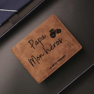 Portefeuille papa mon héros - Le Petit Fermier
