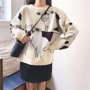 Pull-over vache cartoon - Le Petit Fermier