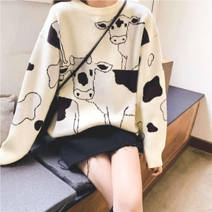 Pull-over vache cartoon - Le Petit Fermier