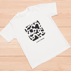 T-shirt blanc au motif vache - Le Petit Fermier