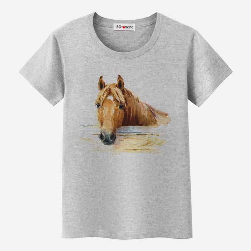 T-shirt cheval aquarelle - Le Petit Fermier