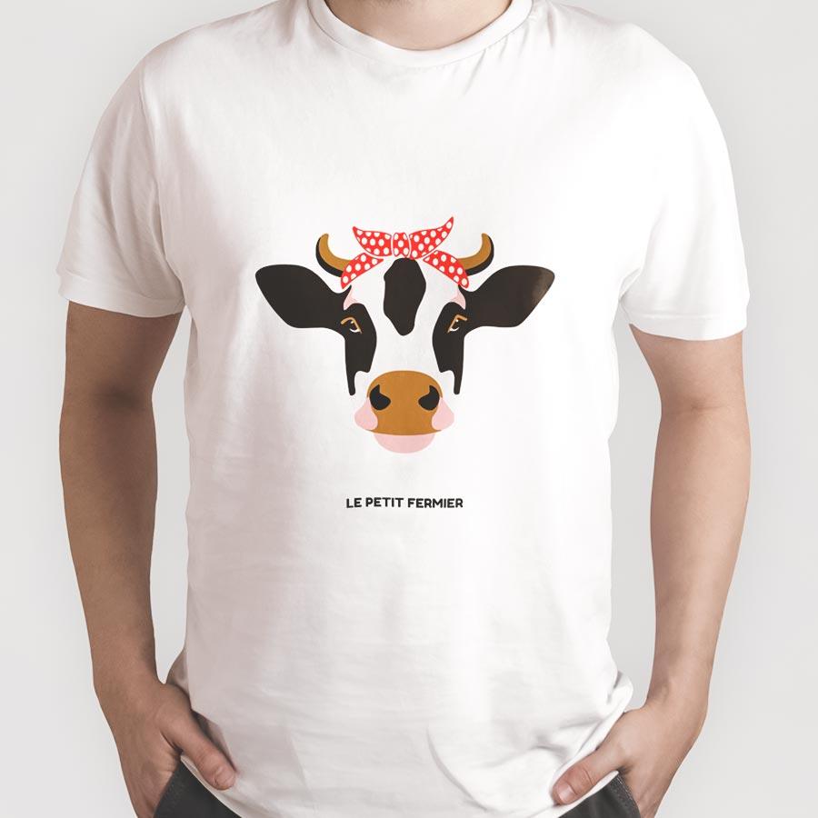 T-shirt homme vachette bandana - Le Petit Fermier