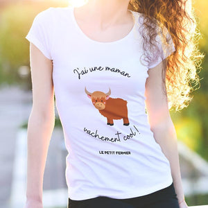 T-shirt J'ai une maman vachement cool - Le Petit Fermier