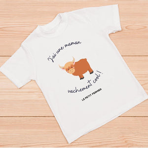 T-shirt J'ai une maman vachement cool - Le Petit Fermier