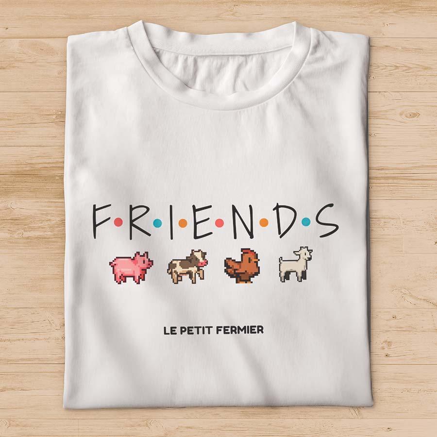 T-shirt pixel FRIENDS - Le Petit Fermier