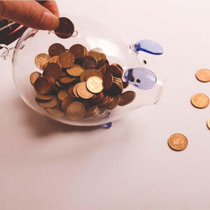 Tirelire cochon en verre - Le Petit Fermier