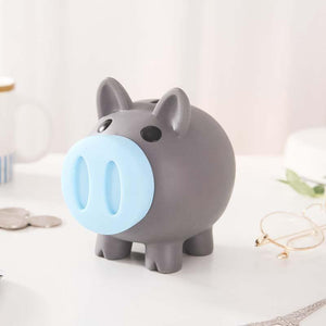 Tirelire cochon incassable grise - Le Petit Fermier