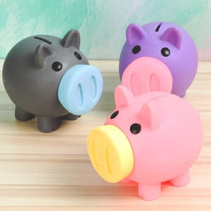 Tirelire cochon incassable grise - Le Petit Fermier