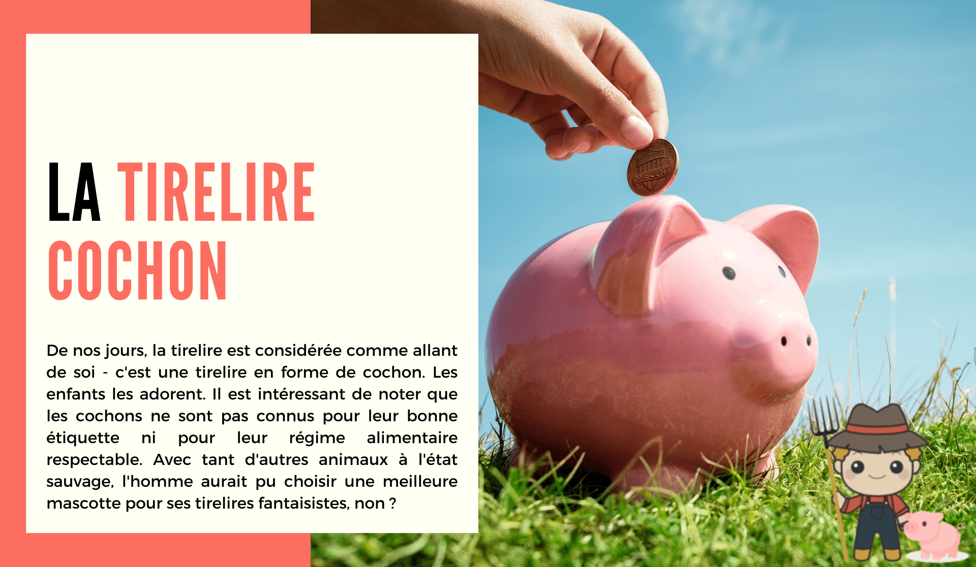 La tirelire cochon - Le Petit Fermier