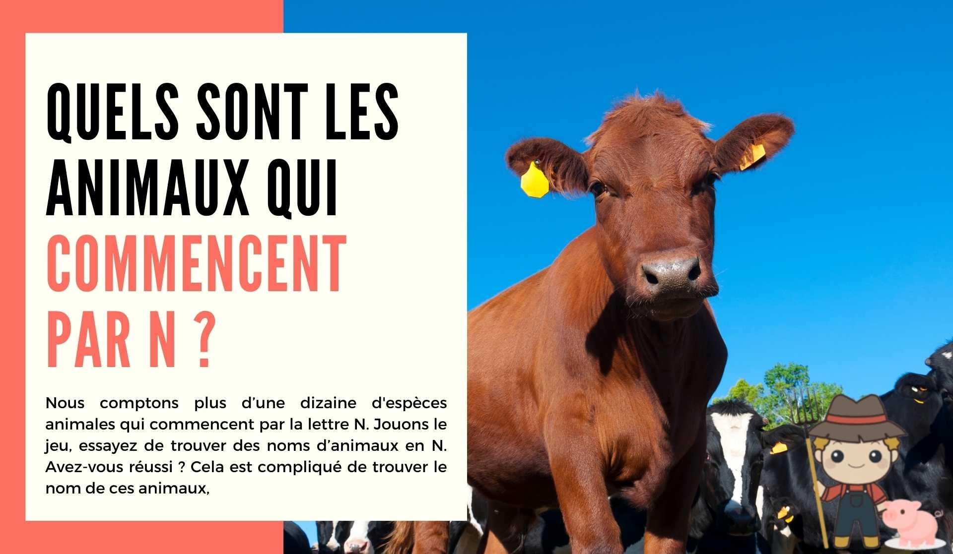 Quels sont les animaux qui commencent par N ? - Le Petit Fermier