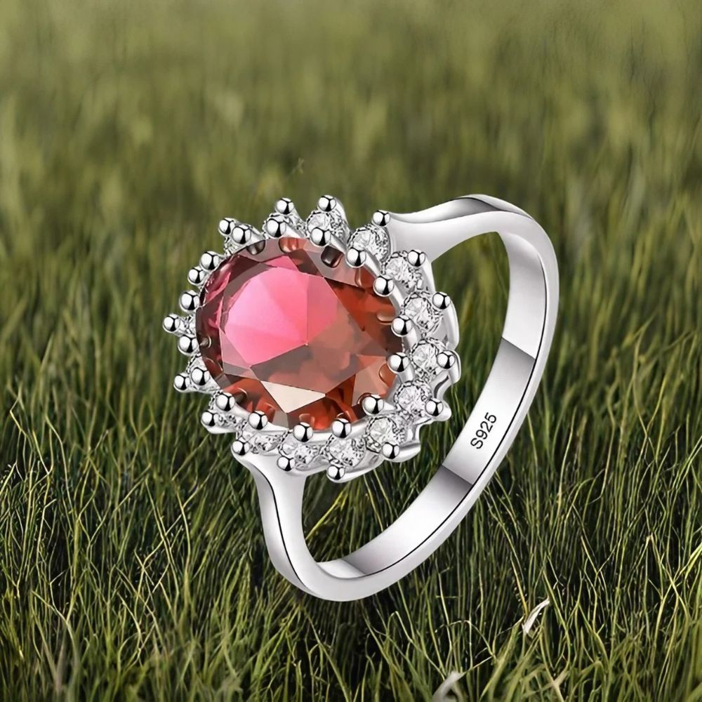 Bague marguerite rubis - Le Petit Fermier