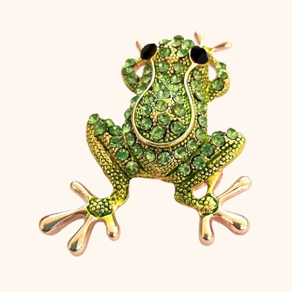 Broche grenouille GLOIRE VERTE