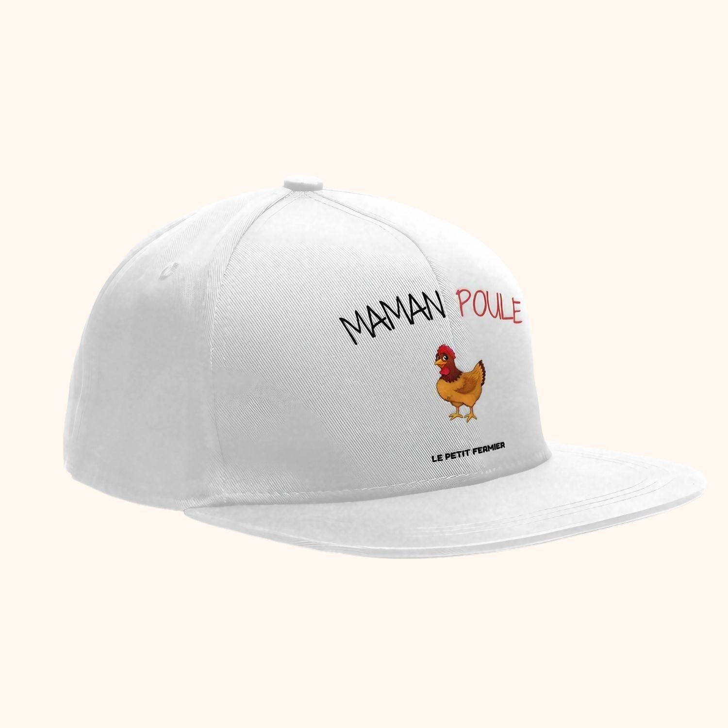Caquette blanche maman poule