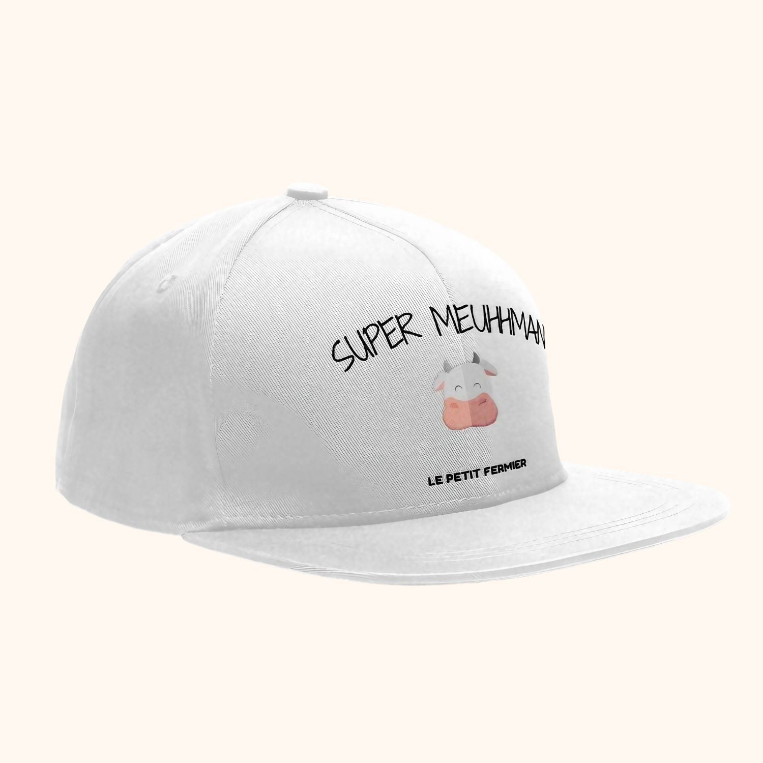 Casquette blanche super meuhhman