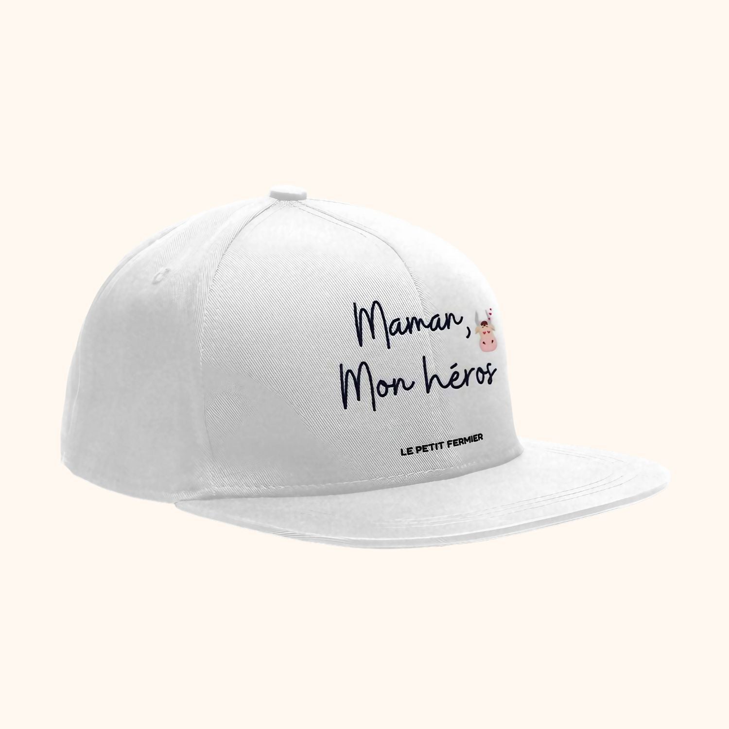 Casquette blanche maman mon héros