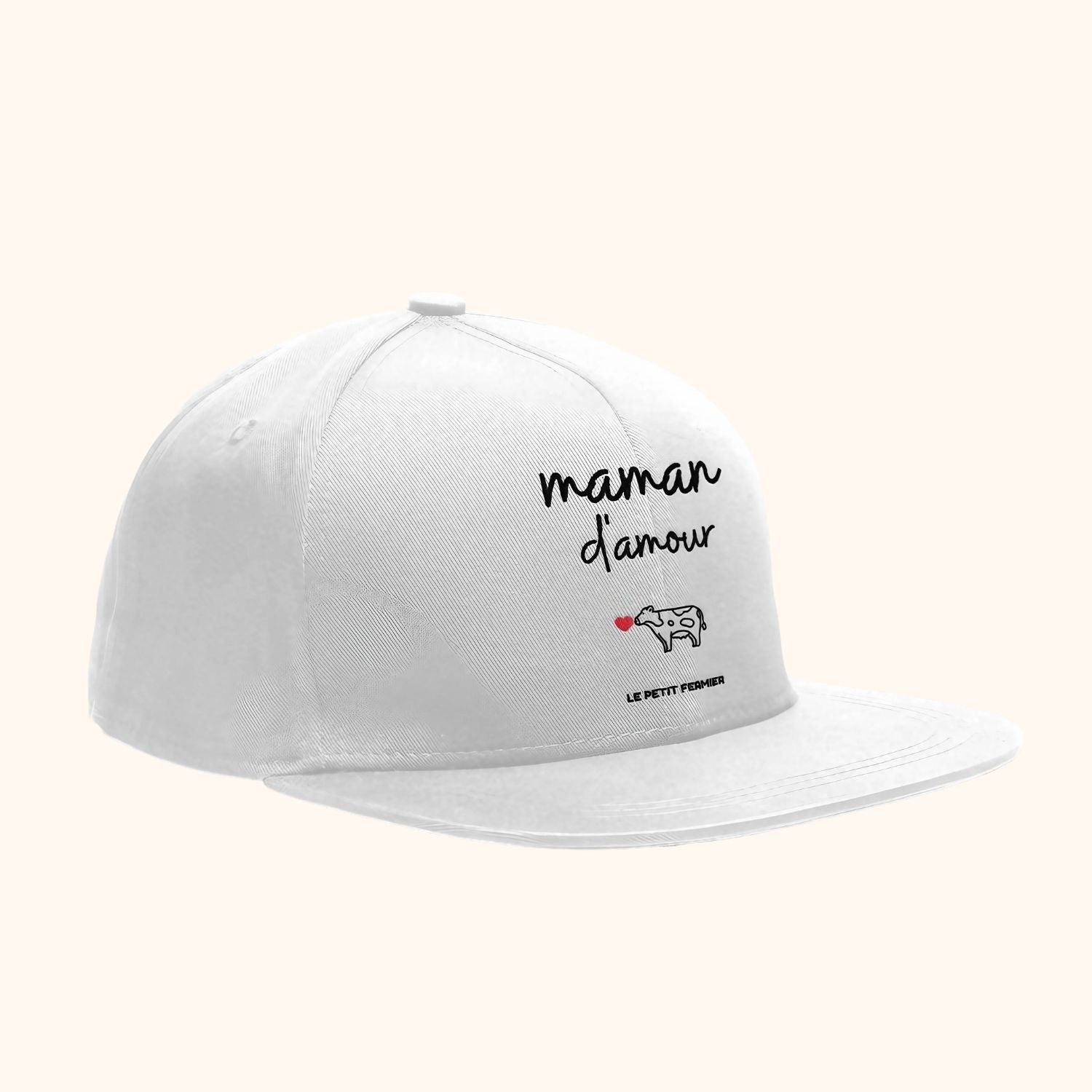 Casquette blanche maman d'amour