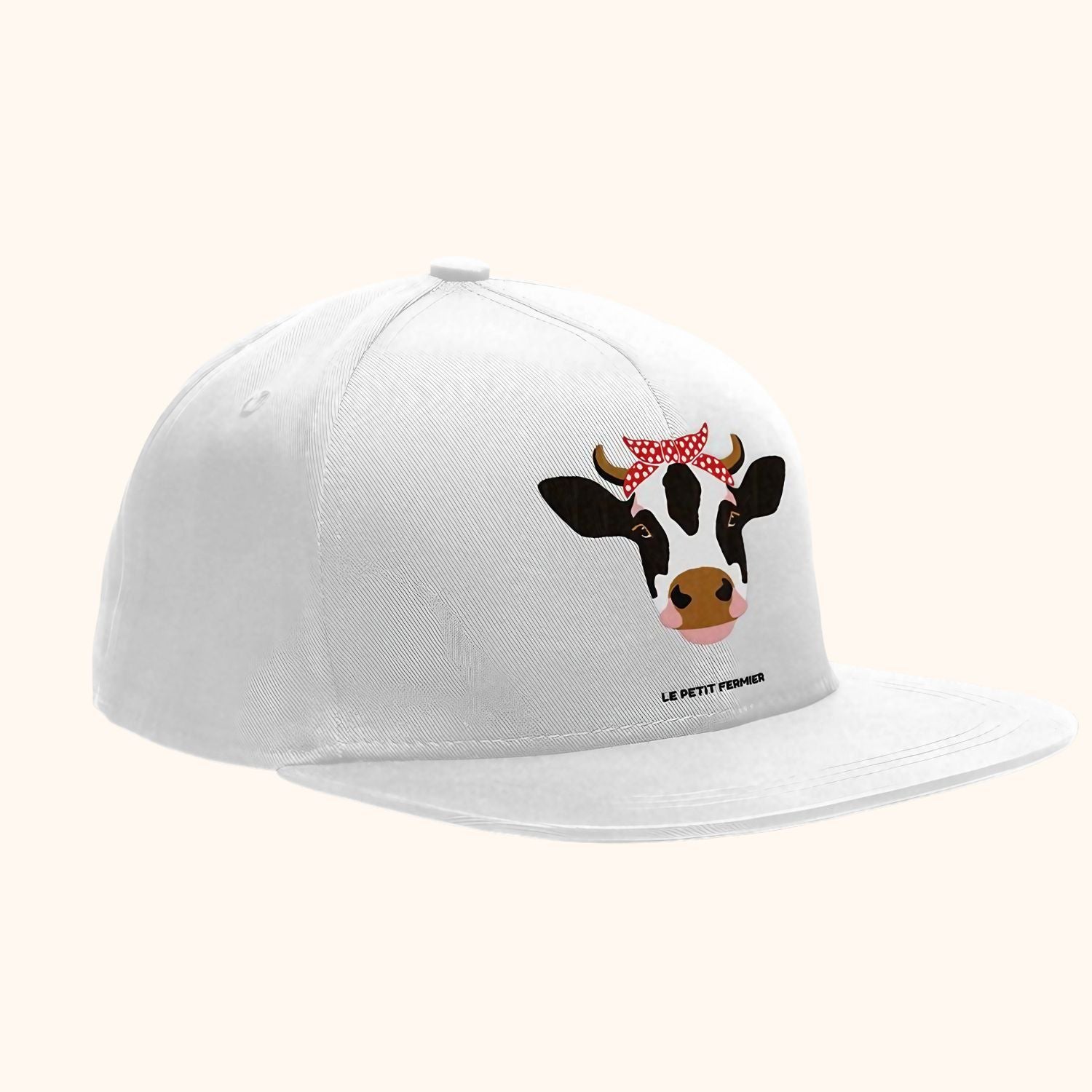Casquette blanche vachette bandana