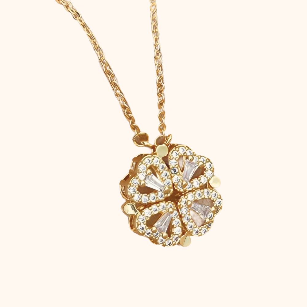 Collier cœur trèfle