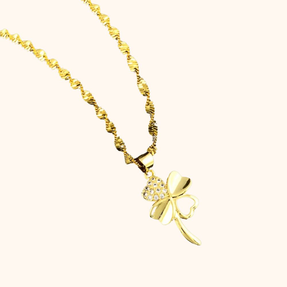 Collier femme trèfle