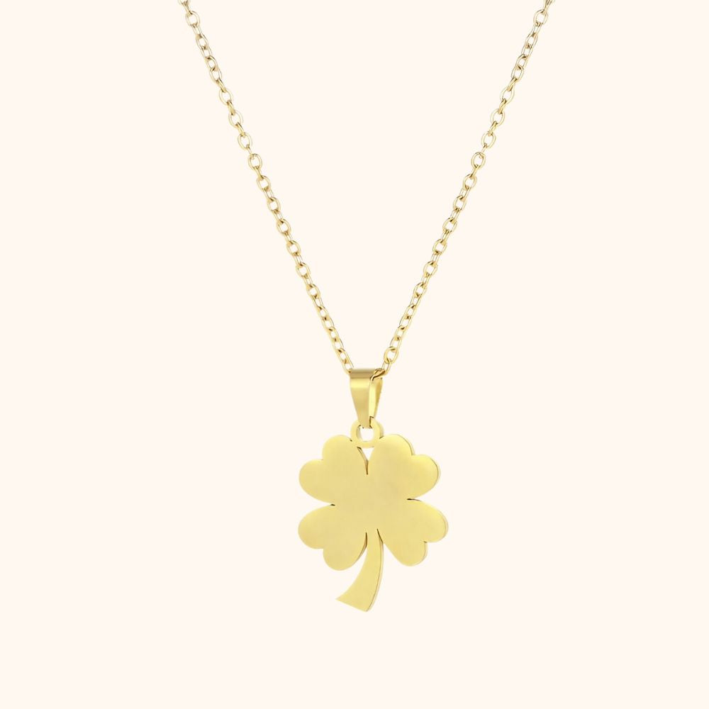 Collier trèfle or