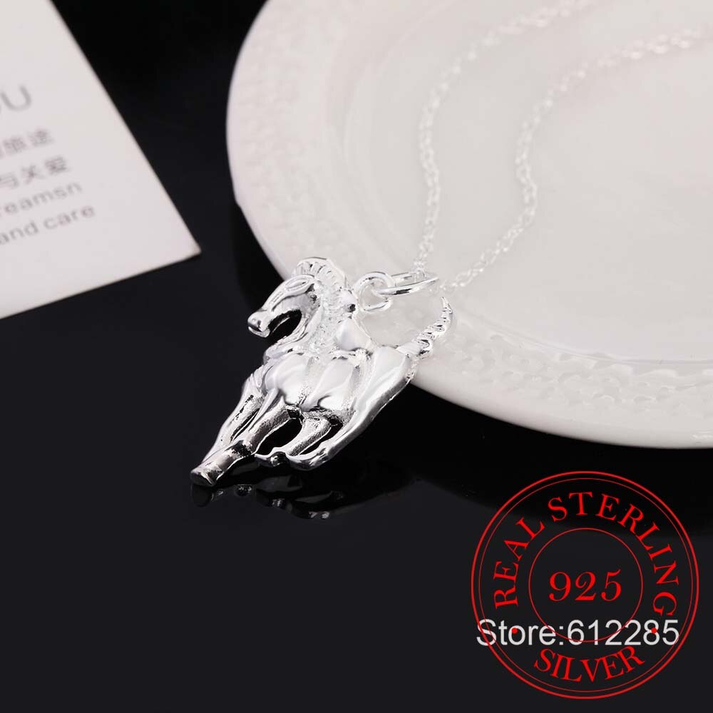 Pendentif cheval argent - Le Petit Fermier