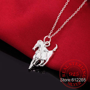 Pendentif cheval argent - Le Petit Fermier