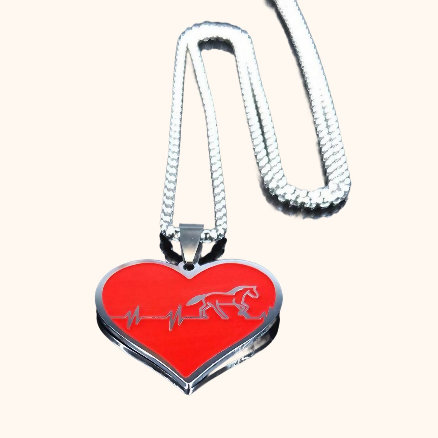 Pendentif cœur cheval