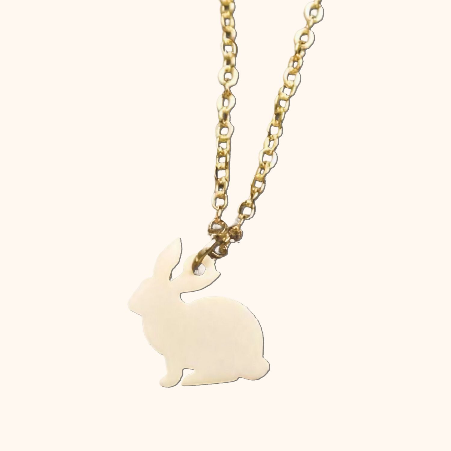 Collier minimaliste lapin doré