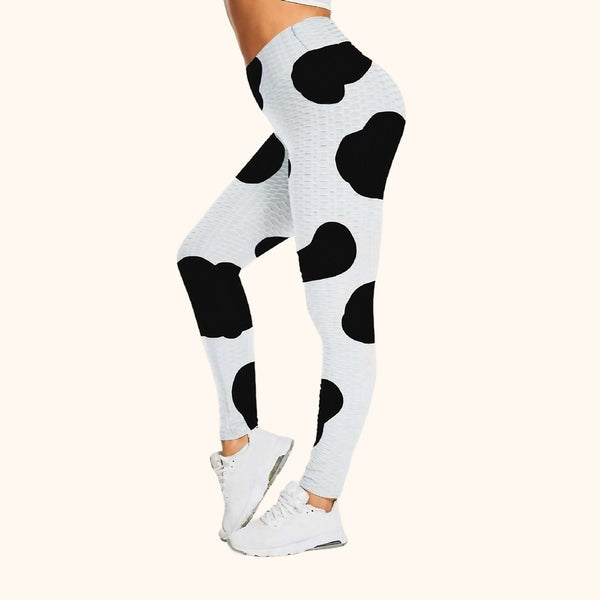 Legging sport imprimé vache