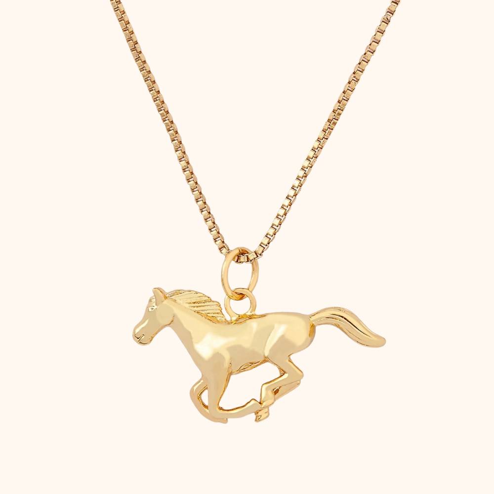 Pendentif cheval or SOLARIS